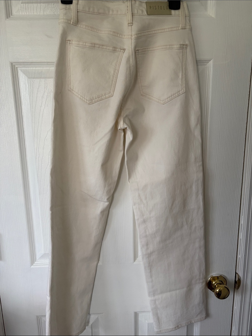 pistola Cream Straight-Leg Jeans - Picture 4 of 5